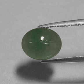 Giadeite naturale verde da 3,24 ct, trasparente, trasparente/traslucido