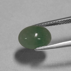 Giadeite naturale verde da 3,24 ct, trasparente, trasparente/traslucido