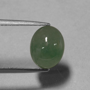 Giadeite naturale verde da 3,24 ct, trasparente, trasparente/traslucido