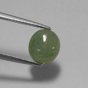 Giadeite naturale verde da 2,64 ct, trasparente, trasparente/traslucido
