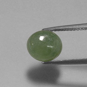 Giadeite naturale verde da 2,64 ct, trasparente, trasparente/traslucido