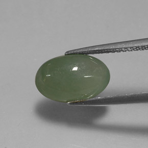 Giadeite naturale verde da 2,87 ct, trasparente, trasparente/traslucido