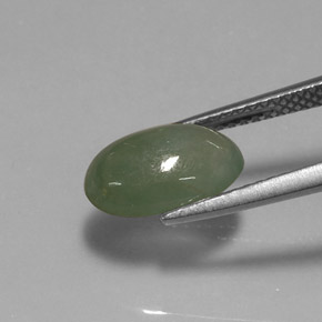 Giadeite naturale verde da 2,87 ct, trasparente, trasparente/traslucido