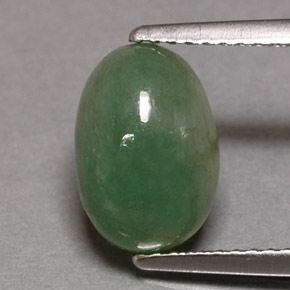 Giadeite naturale verde da 3,26 ct, trasparente, trasparente/traslucido