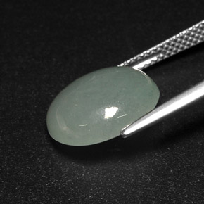 Giadeite naturale verde da 7,10 ct, trasparente, trasparente/traslucido