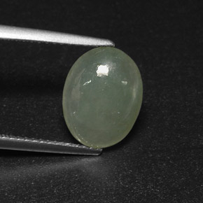 Giadeite naturale verde da 3,09 ct, trasparente, trasparente/traslucido