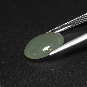 Giadeite naturale verde da 3,09 ct, trasparente, trasparente/traslucido
