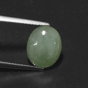 Giadeite naturale verde da 4,15 ct, trasparente, trasparente/traslucido