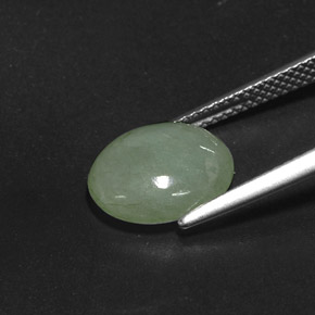 Giadeite naturale verde da 4,15 ct, trasparente, trasparente/traslucido