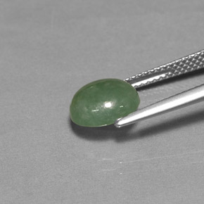 Giadeite naturale verde da 2,98 ct, trasparente, trasparente/traslucido