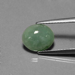 Giadeite naturale verde da 2,17 ct, trasparente, trasparente/traslucido