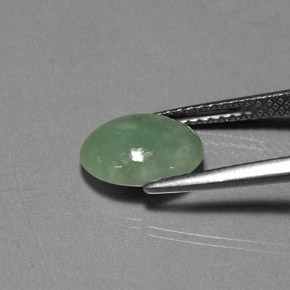 Giadeite naturale verde da 2,17 ct, trasparente, trasparente/traslucido
