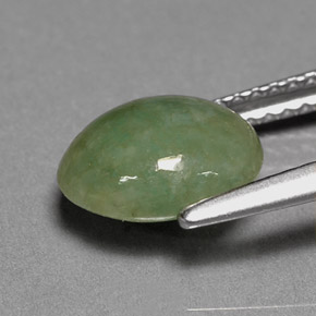 Giadeite naturale verde da 2,46 ct, trasparente, trasparente/traslucido