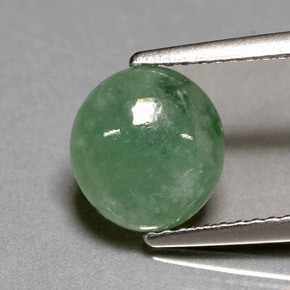 Giadeite naturale verde da 2,26 ct, trasparente, trasparente/traslucido