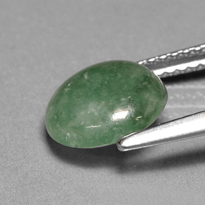 Giadeite naturale verde da 2,26 ct, trasparente, trasparente/traslucido