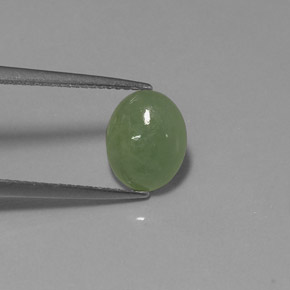 Giadeite naturale verde da 2,39 ct, trasparente, trasparente/traslucido