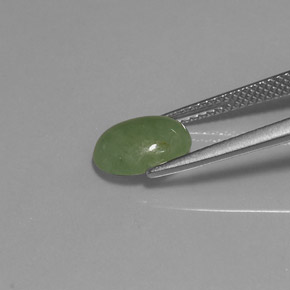 Giadeite naturale verde da 2,39 ct, trasparente, trasparente/traslucido