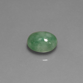 Giadeite naturale verde da 2,94 ct, trasparente, trasparente/traslucido