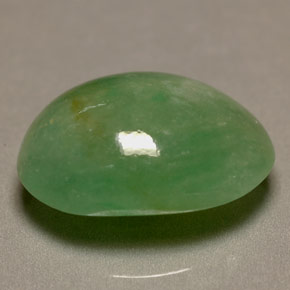 Giadeite naturale verde da 6,22 ct, taglio ovale, traslucido
