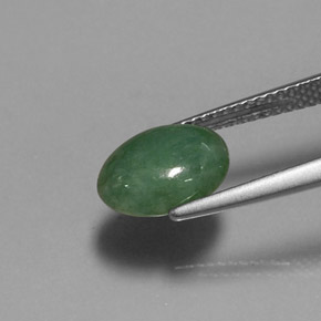 Giadeite naturale verde da 2,60 ct, taglio ovale, traslucido