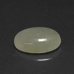 Giadeite Bianco Verde naturale da 3.64 ct, Taglio ovale, Traslucido