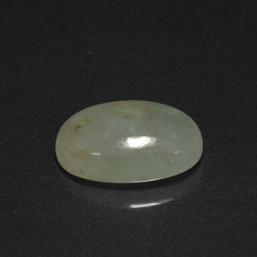 Giadeite naturale verde da 2,77 ct, taglio ovale, traslucido