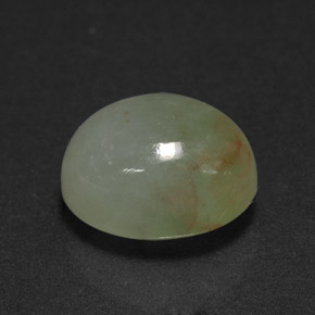 Giadeite Bianco Verde naturale da 3.90 ct, Taglio ovale, Traslucido
