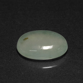 Giadeite Bianco Verde naturale da 2.07 ct, Taglio ovale, Traslucido