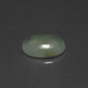 Giadeite Bianco Verde naturale da 1.48 ct, Taglio ovale, Traslucido