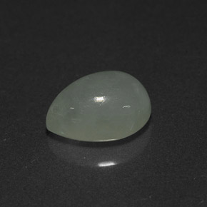 Giadeite Bianco Verde naturale da 2.67 ct, Forma a pera, Traslucido