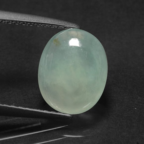Giadeite naturale verde da 2,83 ct, taglio ovale, traslucido