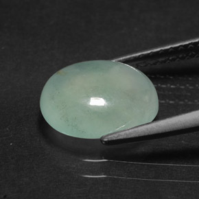 Giadeite naturale verde da 2,83 ct, taglio ovale, traslucido