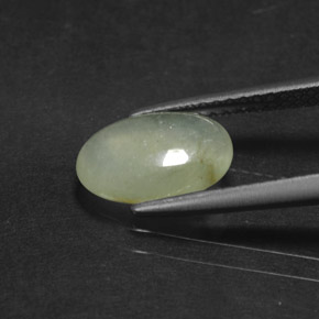 Giadeite naturale verde da 1,87 ct, trasparente, trasparente/traslucido