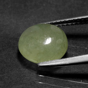 Giadeite naturale verde da 3,60 ct, trasparente, trasparente/traslucido