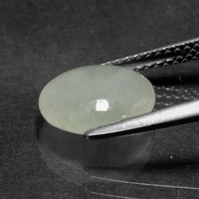 Giadeite Verde chiaro naturale da 2.81 ct, Trasparente, Trasparente/Traslucido