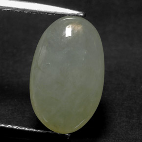 Giadeite naturale verde da 4,21 ct, trasparente, trasparente/traslucido