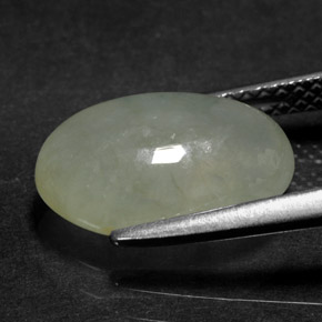 Giadeite naturale verde da 4,21 ct, trasparente, trasparente/traslucido