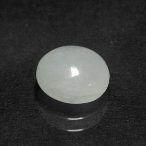 Giadeite naturale bianco da 2,37 ct, taglio ovale, traslucido