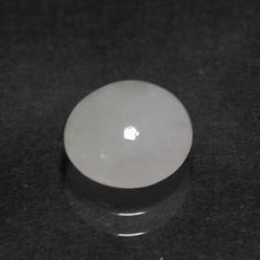 Giadeite naturale bianco da 2,51 ct, taglio ovale, traslucido