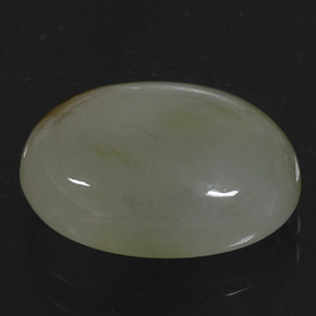 Giadeite Bianco Verde naturale da 6.30 ct, Taglio ovale, Opaco