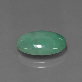 Giadeite naturale verde da 5,96 ct, taglio ovale, opaco