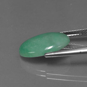 Giadeite naturale verde da 5,96 ct, taglio ovale, opaco