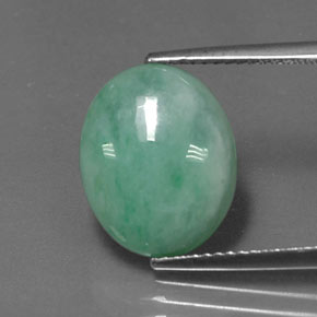 Giadeite Verde naturale da 5.48 ct, Taglio ovale, Opaco