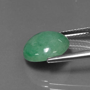 Giadeite Verde naturale da 6.31 ct, Taglio rotondo, Opaco