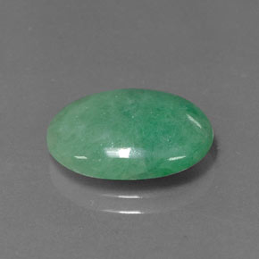 Giadeite naturale verde da 5,77 ct, taglio ovale, opaco