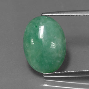 Giadeite Verde naturale da 6.30 ct, Taglio ovale, Opaco
