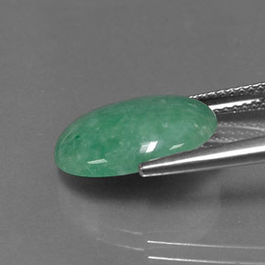 Giadeite Verde naturale da 6.30 ct, Taglio ovale, Opaco