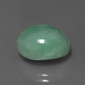 Giadeite naturale verde da 8,44 ct, taglio ovale, opaco
