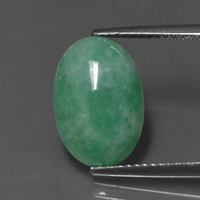 Giadeite Verde naturale da 5.68 ct, Taglio ovale, Opaco
