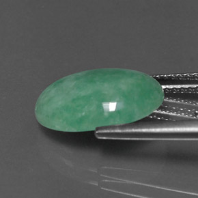 Giadeite Verde naturale da 5.68 ct, Taglio ovale, Opaco